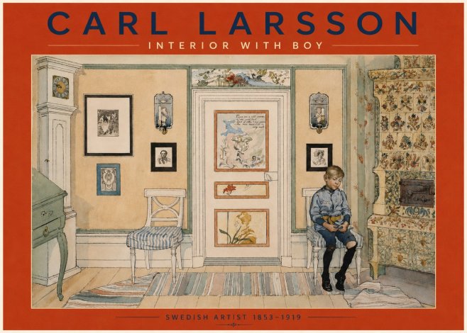 Carl Larsson Interior with Boy No4 - Plakát