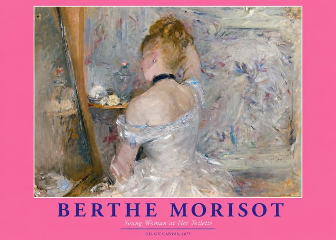Berthe Morisot Young Woman at Her Toilette No3 - Plakát