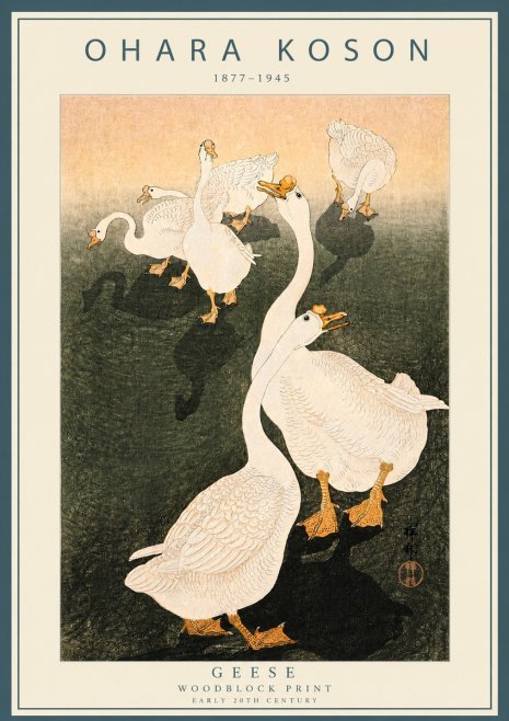 Ohara Koson Geese No3 - Plakát