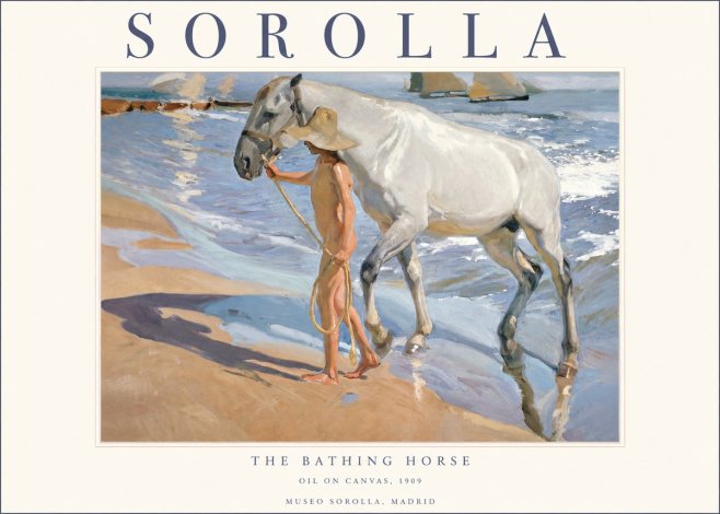Sorolla The Bathing Horse No1 - Plakát