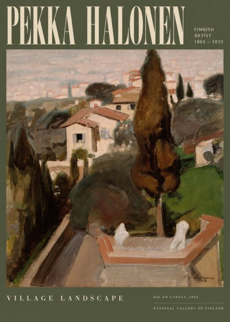 Pekka Halonen Village Landscape No2 - Plakát