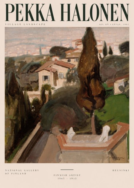 Pekka Halonen Village Landscape No4 - Plakát