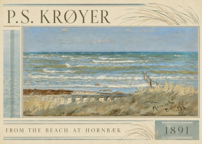 P.S. Krøyer From the Beach at Hornbæk · 1891 No2 - Plakát