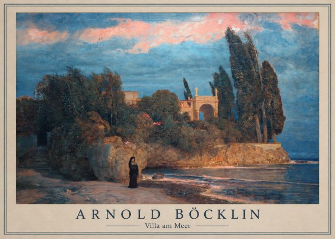 Arnold Böcklin Villa Am Meer No1 - Plakát