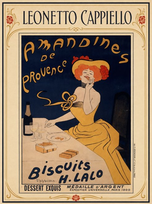 Leonetto Cappiello Amandines De Provence Biscuits H. Lalo I No1 - Plakát