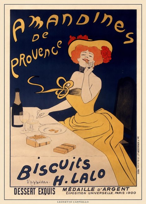 Leonetto Cappiello Amandines De Provence Biscuits H. Lalo I No6 - Plakát