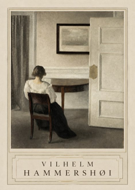 Vilhelm Hammershøi Interior with a Woman, Strandgade 30 No3 - Plakát