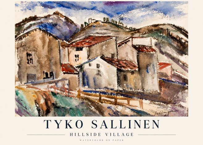 Tyko Sallinen Hillside Village No1 - Plakát