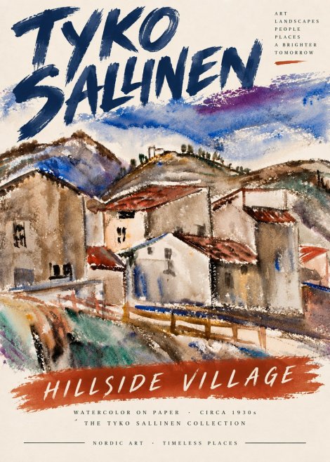Tyko Sallinen Hillside Village No5 - Plakát
