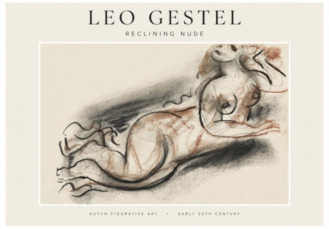 Leo Gestel Reclining Nude No1 - Plakát