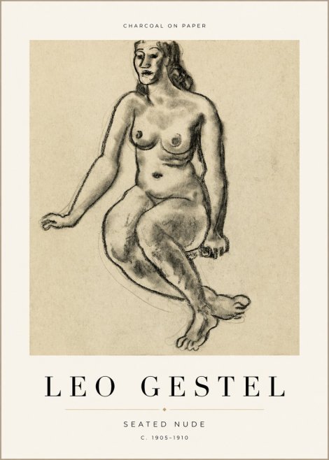 Leo Gestel Seated Nude No1 - Plakát