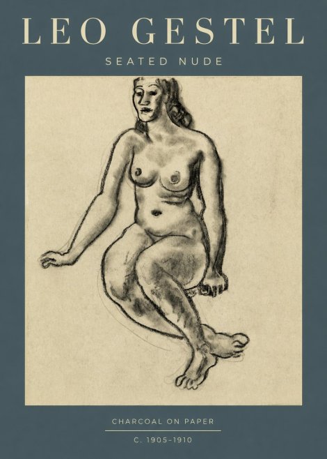 Leo Gestel Seated Nude No2 - Plakát