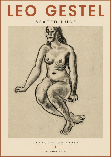 Leo Gestel Seated Nude No6 - Plakát