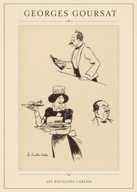 Georges Goursat Les Bouillons Carlier I No1 - Plakát