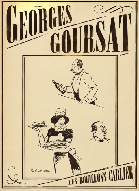 Georges Goursat Les Bouillons Carlier I No3 - Plakát