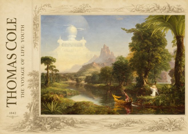 Thomas Cole The Voyage of Life: Youth I No2 - Plakát