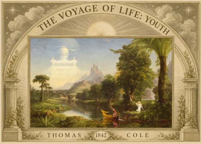 Thomas Cole The Voyage of Life: Youth I No3 - Plakát