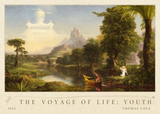 Thomas Cole The Voyage of Life: Youth I No4 - Plakát