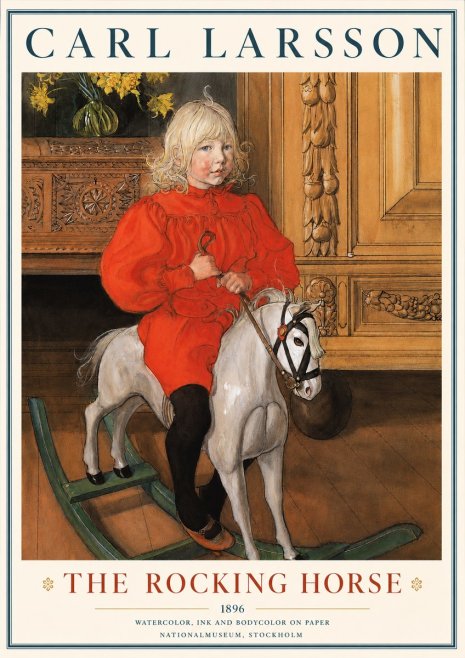 Carl Larsson The Rocking Horse No3 - Plakát