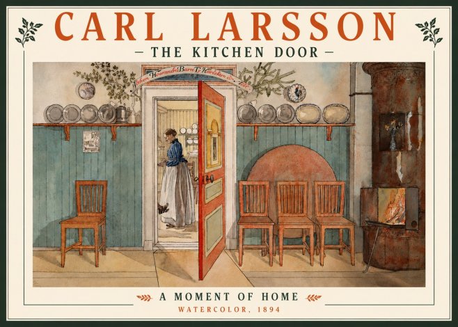 Carl Larsson The Kitchen Door No5 - Plakát