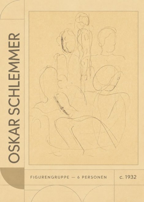 Oskar Schlemmer Figurengruppe - 6 Personen No3 - Plakát