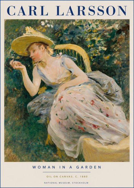 Carl Larsson Woman in a Garden No3 - Plakát