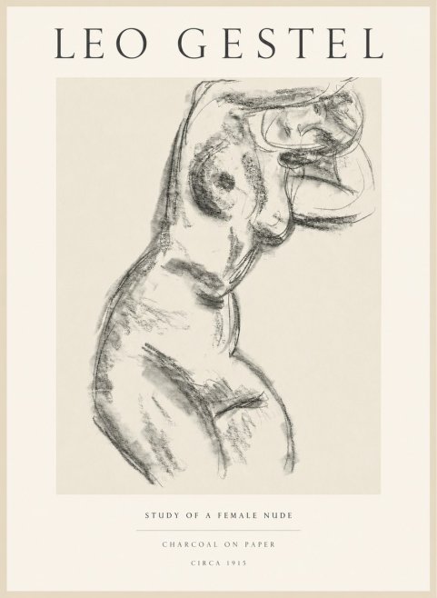 Leo Gestel Study of a Female Nude No1 - Plakát