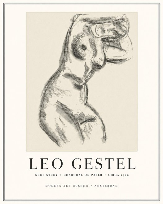 Leo Gestel Study of a Female Nude No2 - Plakát