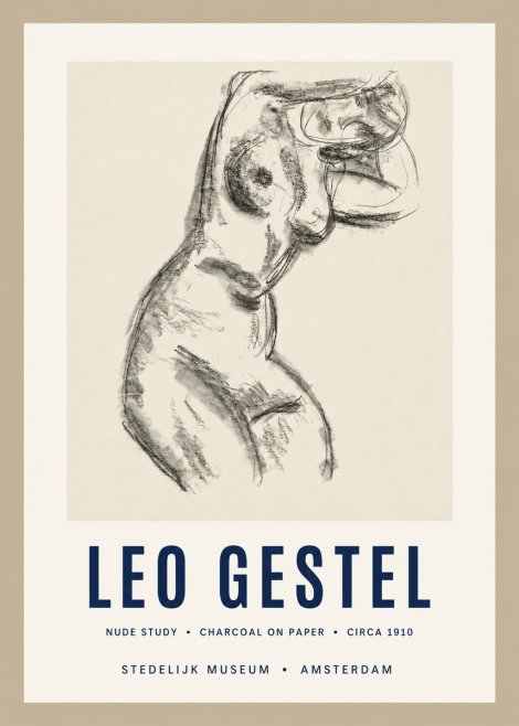 Leo Gestel Study of a Female Nude No3 - Plakát
