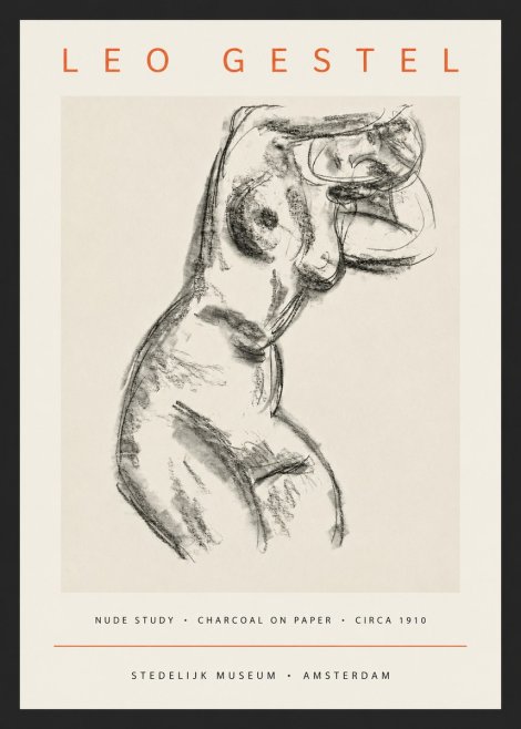 Leo Gestel Study of a Female Nude No4 - Plakát