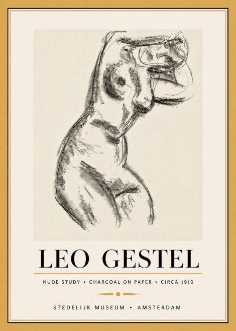 Leo Gestel Study of a Female Nude No5 - Plakát