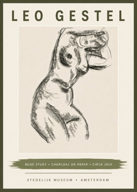 Leo Gestel Study of a Female Nude No6 - Plakát