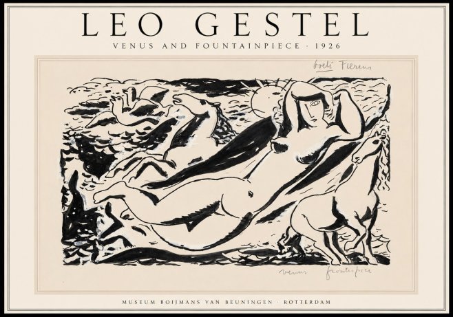 Leo Gestel Venus and Fountainpiece No1 - Plakát