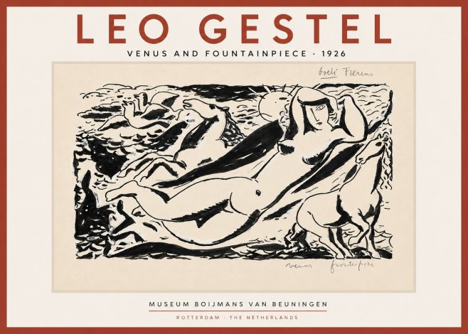 Leo Gestel Venus and Fountainpiece No4 - Plakát