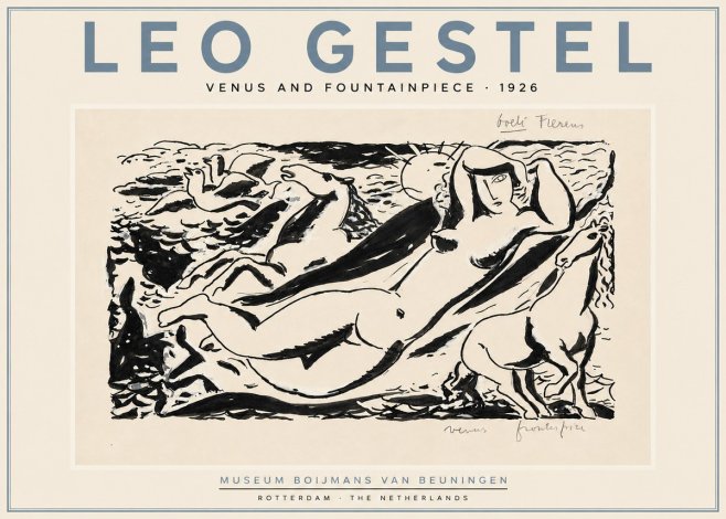 Leo Gestel Venus and Fountainpiece No5 - Plakát