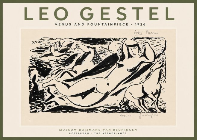 Leo Gestel Venus and Fountainpiece No6 - Plakát