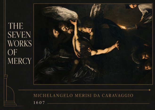 Michelangelo Merisi da Caravaggio The Seven Works of Mercy II No2 - Plakát