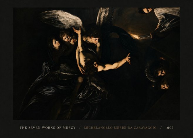 Michelangelo Merisi da Caravaggio The Seven Works of Mercy II No4 - Plakát