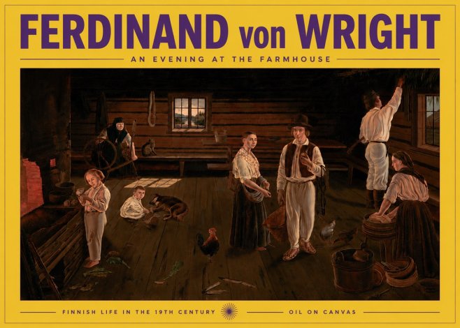 Ferdinand von Wright An Evening at the Farmhouse No4 - Plakát