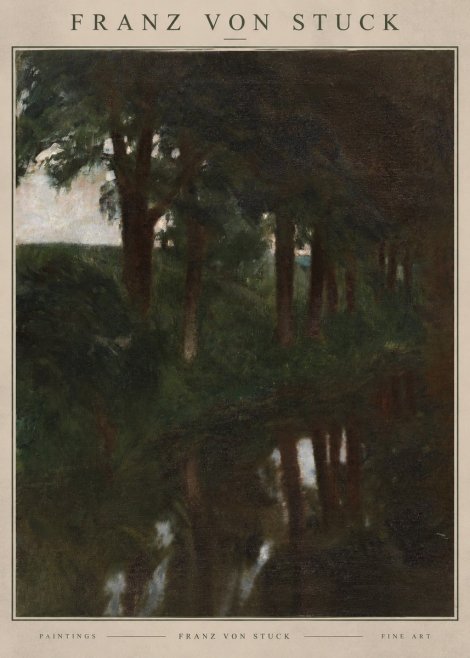 Franz von Stuck Woodland Reflections No2 - Plakát