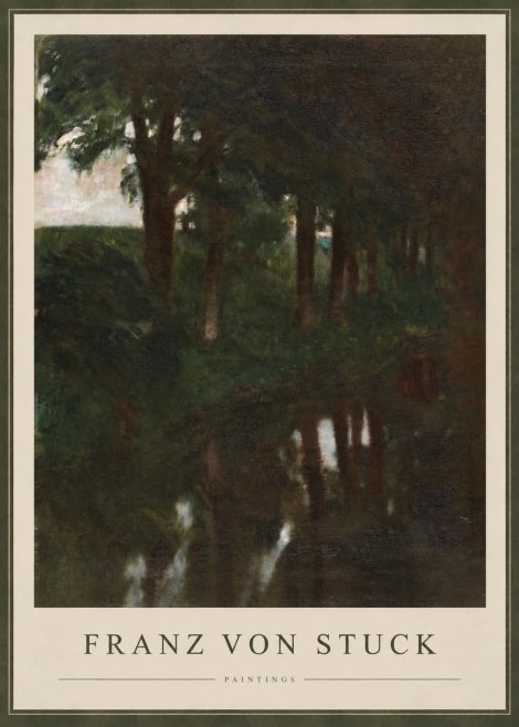 Franz von Stuck Woodland Reflections No3 - Plakát