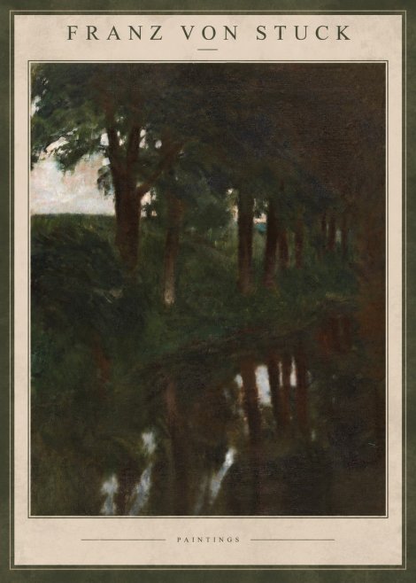 Franz von Stuck Woodland Reflections No4 - Plakát