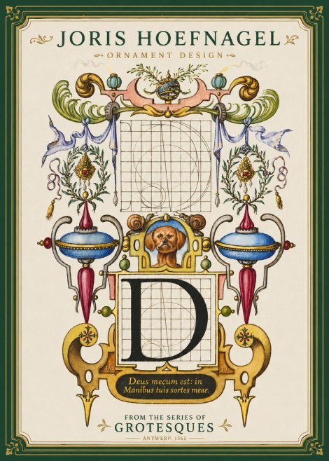 Joris Hoefnagel Illuminated Initial 'D' No4 - Plakát