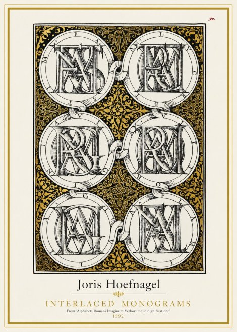 Joris Hoefnagel Interlaced Monograms No1 - Plakát