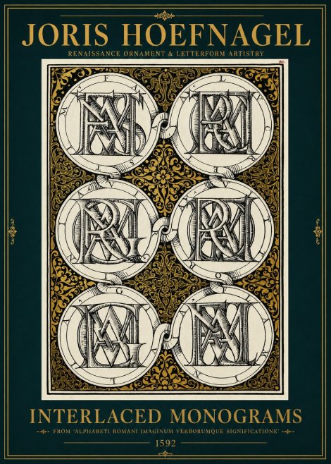 Joris Hoefnagel Interlaced Monograms No3 - Plakát