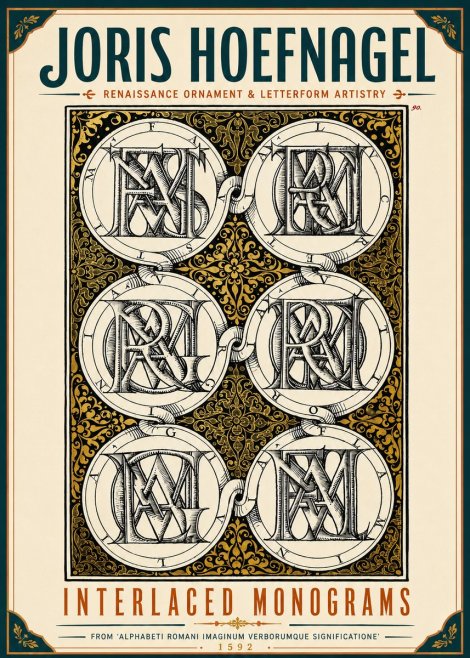 Joris Hoefnagel Interlaced Monograms No6 - Plakát