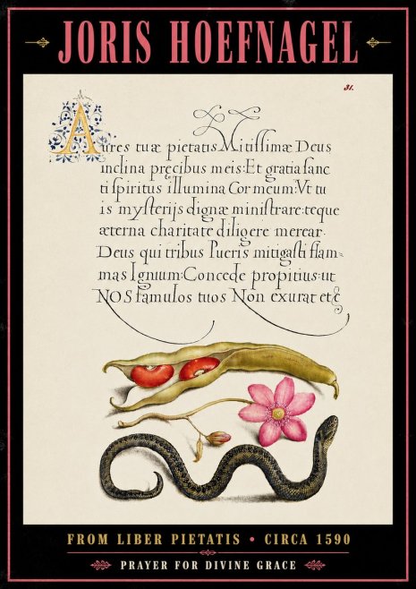 Joris Hoefnagel Prayer for Divine Grace No6 - Plakát