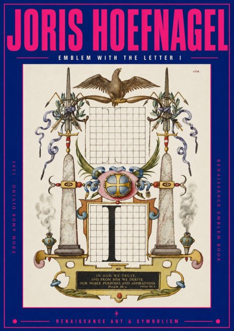 Joris Hoefnagel Ornamental Design with Dedicatory Inscription No3 - Plakát