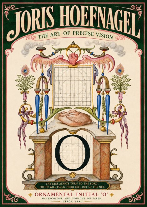 Joris Hoefnagel Ornamental Initial 'O' No6 - Plakát