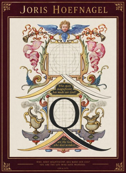 Joris Hoefnagel The Calligraphic Q No2 - Plakát